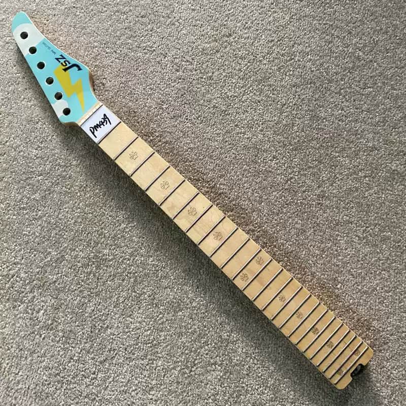 JSZ Mini ST Electric Guitar Headstock and Neck—24 Frets—Maple image 1
