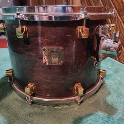 Yamaha Maple 🍁 Custom 14"(Diameter) x 10"(Depth) Tom 1990's - Black Maple image 1