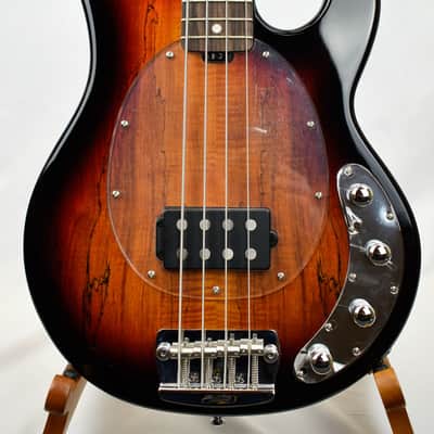 Sterling by Music Man StingRay RAY34SM Spalted Maple Sunburst Active 3 Band EQ image 2
