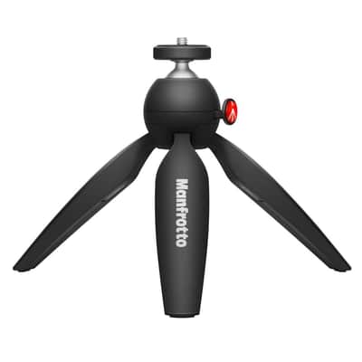 SENNHEISER Professional MKE 400 + Mobile Kit, Directional On-Camera Microphone with Smartphone Clamp & Manfrotto PIXI Mini Tripod, 509257, Auxiliary,Black image 8