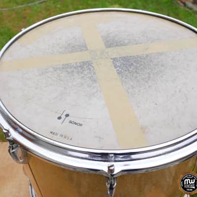 Sonor Teardrop Floortom Floor tom 18" x 16" 3-ply Gold Sparkle Vintage ULTRA RARE image 16