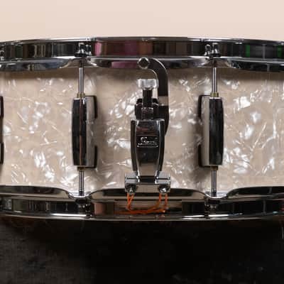 Pearl 5.5x14 Session Studio Select Nicotine White Marine Pearl Snare Drum image 4