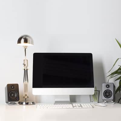 Kanto YU2MG Powered Desktop Speakers 3" Composite Driver with 3/4" Silk Dome Tweeter ‰ÛÒ Matte Grey image 3