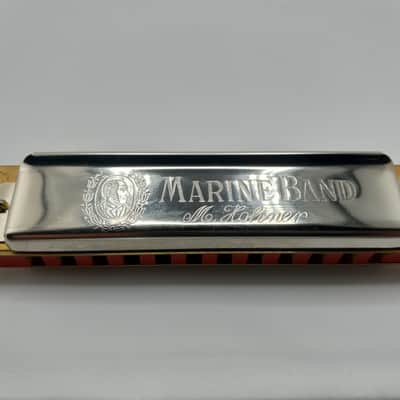 M. Hohner Marine Band Key of C Harmonic with Case image 1