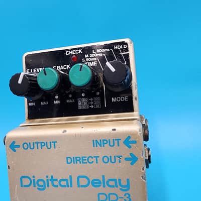 1987 Boss DD-3 Version 1 Digital Delay Guitar Effect Pedal Long Chip MIJ Japan Blue Label Bass image 3