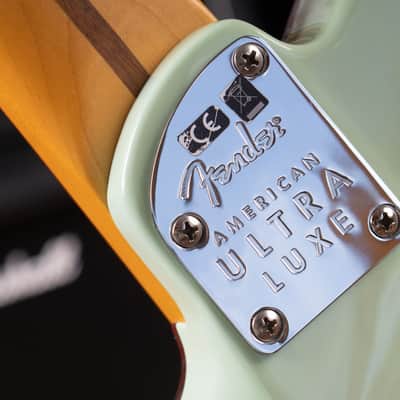 Fender American Ultra Luxe Telecaster 2021 Transparent Surf Green image 3