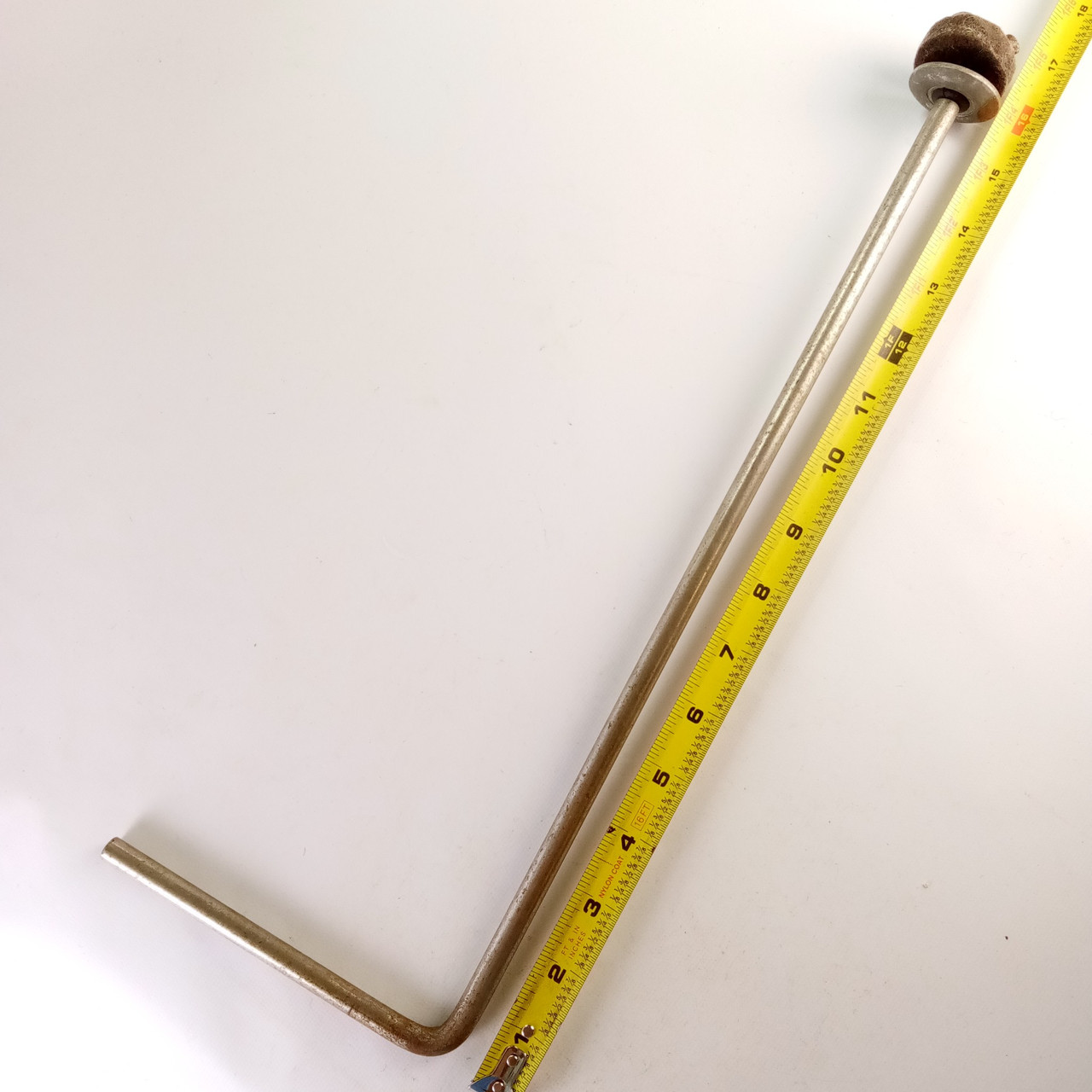 Ludwig 3/8x6"x16"Cymbal L-Arm Rod Nickel Vintage 40s Bass Drum Mount Holder USA — main photograph