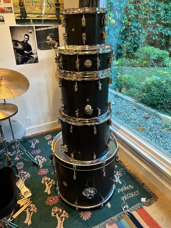 PDP Concept Maple 5pc Carbon Fiber Drum Set 18x22, 8x10, 12x14, 14x16, 5.5x14sn image 1