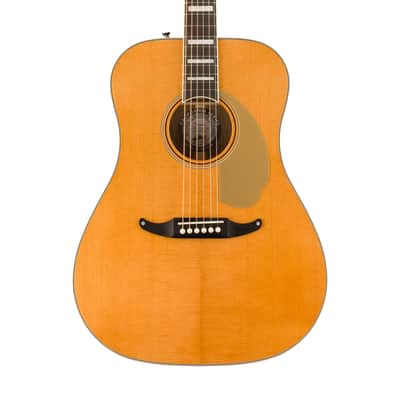 Fender King Vintage Acoustic Guitar w/Case, Aged Natural image 4