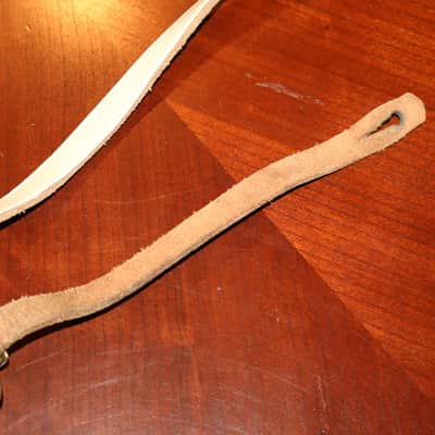 Bobby Lee  Leather Guitar Strap  Circa 1958-1960 - White image 14