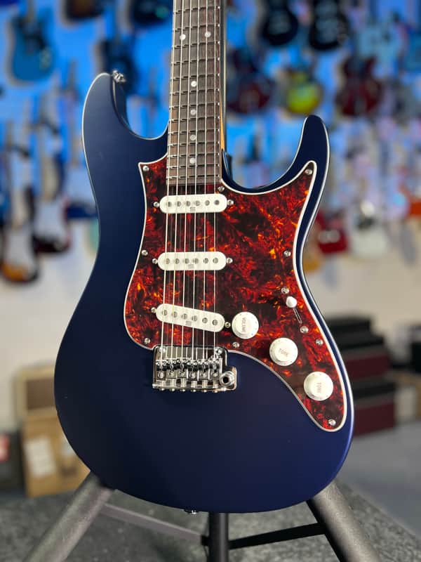Ibanez Prestige AZ2203N Electric Guitar - Dark Tide Blue Flat with Ibanez Case, Get Plek'd! 047 image 1