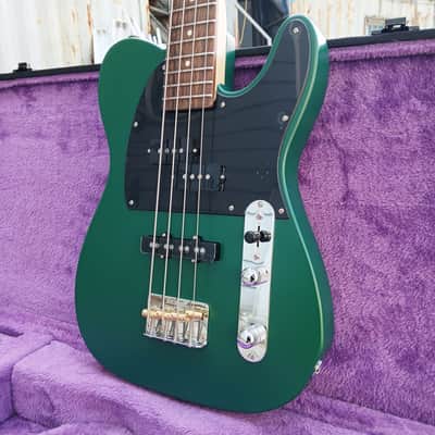 Clip TBS-4 Bass Guitar Short Scale Telebass Deep Olive Green image 3