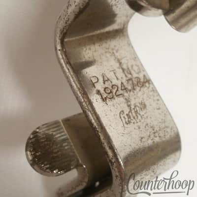*Ludwig Clamp-On Bass Drum Cymbal Arm Mount Stand Rod Nickel Vintage 20s Script* image 4