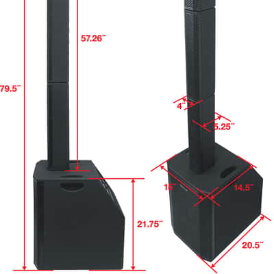 Rockville TITAN ARRAY SYSTEM Pro Powered Column Array Speaker w/10" Sub+Backpack image 6
