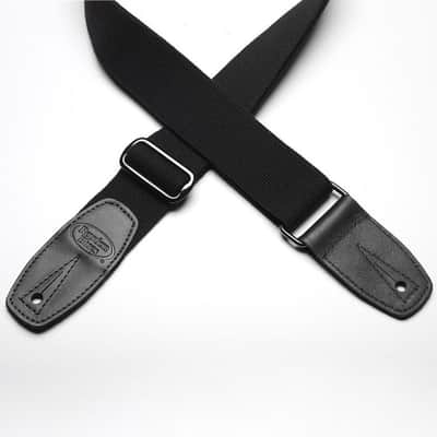 Reunion Blues Merino Wool 2" Wide Guitar Strap, Black (RBS-29), Length = 42"-60" image 1
