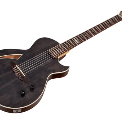 ESP Eclipse Semi-Acoustic Nylon - See Thru Black - Custom Shop image 1