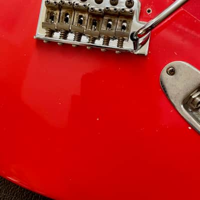 MJT Fiesta Red Strat Body Relic by MJT w/ Fender bridge image 3