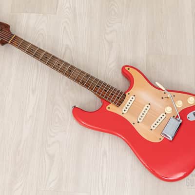 1959 Fender Stratocaster Vintage Guitar Pre-CBS, Matador Red Lacquer (Riggio) w/ Tweed Case image 12