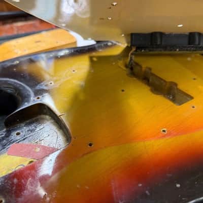 Vintage Fender 1966 Jazz Bass Bound Neck Dot Inlays image 14