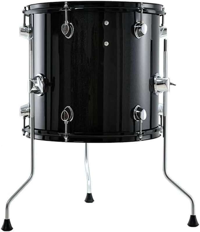 Electronic Floor Tom - 13"x13" Dual-Zone Mesh Head & Rim Trigger Pad, Acoustic-Style Wood Shell Drum, Adjustable Tension, Works with Most Electronic Drum Modules (TRS), Quiet Practice image 1