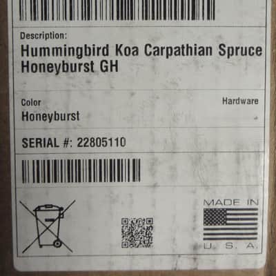 Gibson Ltd Ed Hummingbird Koa 2025 Honeyburst image 13