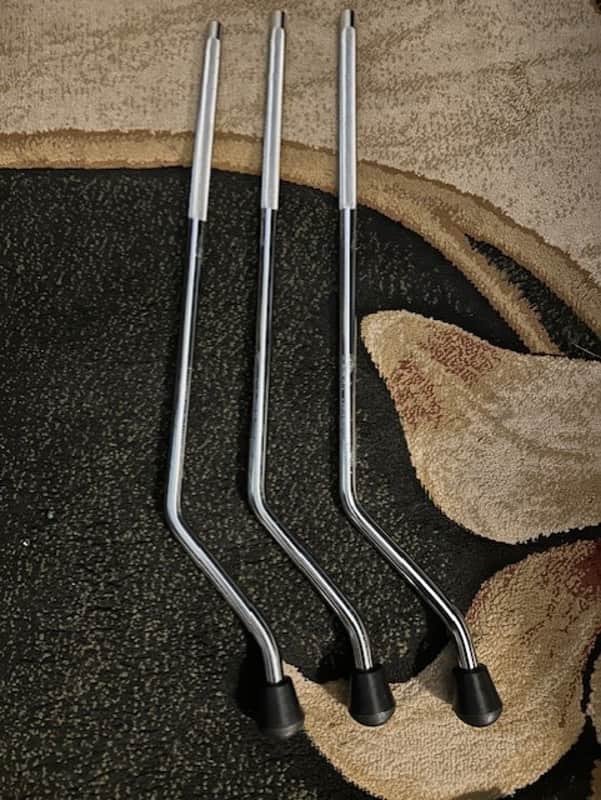 12.7mm Floor Tom Legs (3) - 20" Length Chrome image 1