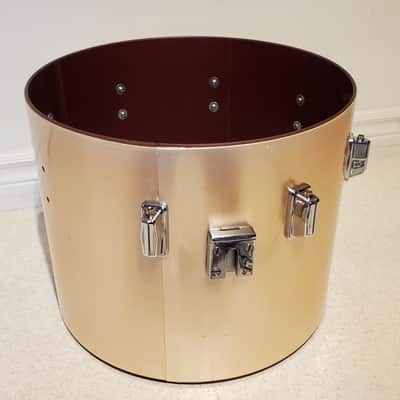 VTG 1970 PEARL 15"x12" Gold Satin "Phenolic" Power Tom Drum  - Gorgeous Clean A+ image 3