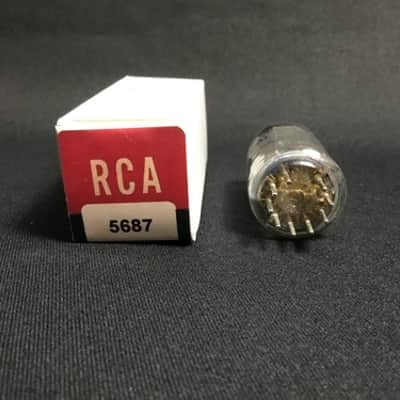 RCA 5687 Black Plates AUDIO Preamplifier VACUUM TUBE USA Tested 4.7203-D image 3