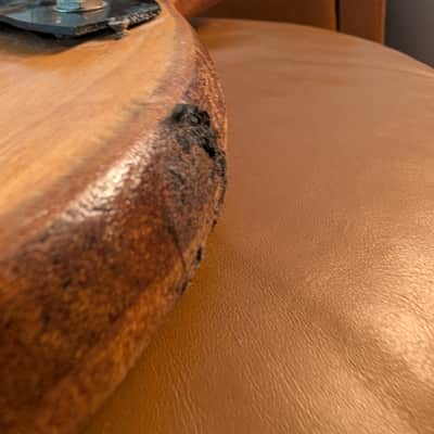 1970s Epiphone ET-280 Short Scale Bass MIJ Matsumoku - Natural Stripped / Select by EMG Modded (As-Is Seized Truss Rod / Wiring Project) image 24