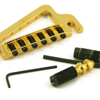 Hipshot 43100G Baby Grand 6-String Fixed Gibson Electric Guitar Bridge - GOLD image 4