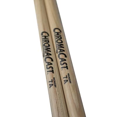 ChromaCast 7A USA Hickory Drumsticks, 12 Pairs with Drumstick Bag image 3
