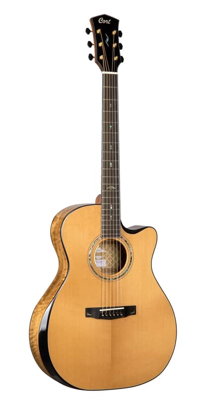 Cort GOLDEDGENAT Gold Series Venetian Cutaway Auditorium Body 6-String Acoustic-Electric Guitar w/Hard Case image 1