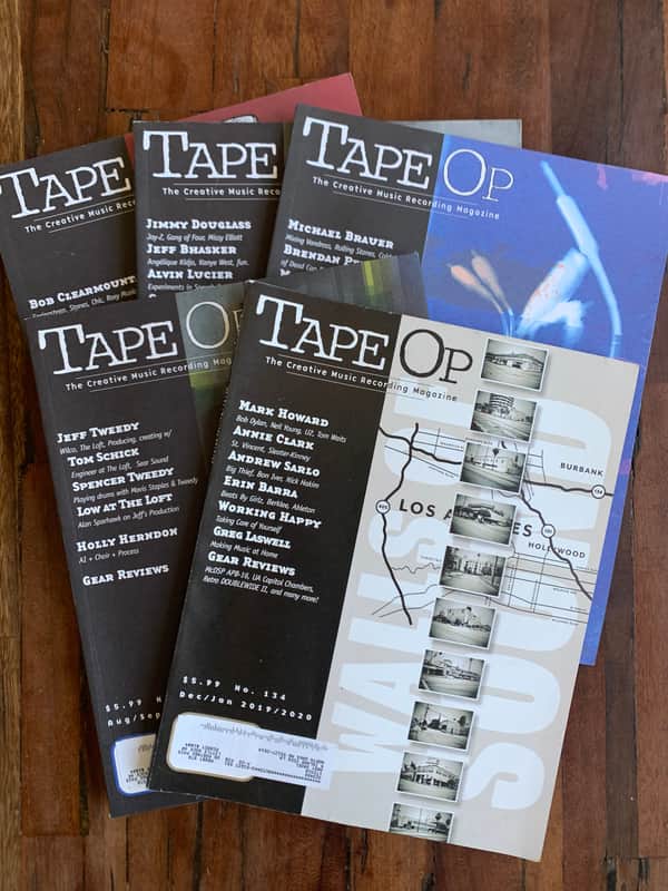 Tape Op Magazine 5 Back Issues 2019 #129, 130, 131, 132, 134 image 1