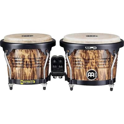 Meinl FWB190LB Marathon Designer Series 6-3/4" & 8" Wood Bongos in Leopard Burl w/ Video image 1