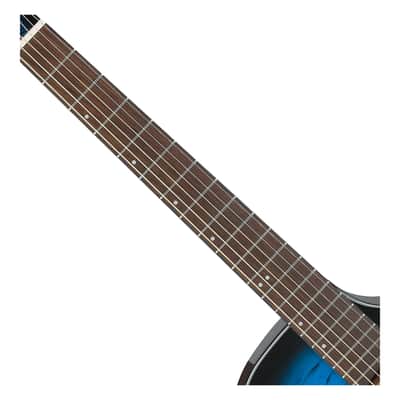 Used Ibanez AEWC16QA A/E Guitar - Transparent Blue Sunburst High Gloss image 3