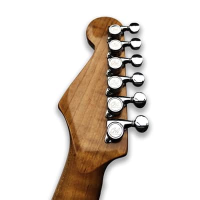 LEFT HANDED Guitar Anatomy Pro Locking Tuners – Vintage Machine Heads for Strat or Tele – 6 In Line – Gold image 5