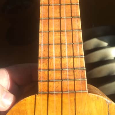 Manuel Nunes Soprano Ukulele circa 1915 flamed golden koa image 17