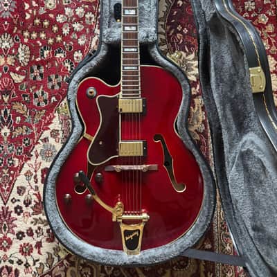 Broadway Hollowbody Left-Handed Electric Guitar – Wine Red w/ Bigsby, Grover Locking Tuners, Bone Nut + OHSC image 8