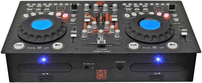 MR DJ CDMIX CDMIX700BT PROFESSIONAL DUAL CD PLAYER WITH MIXER