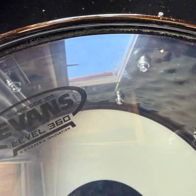 Premier Beatmaker/Modern Classic Black Chrome Hammered Brass 14x7 Snare Drum image 14