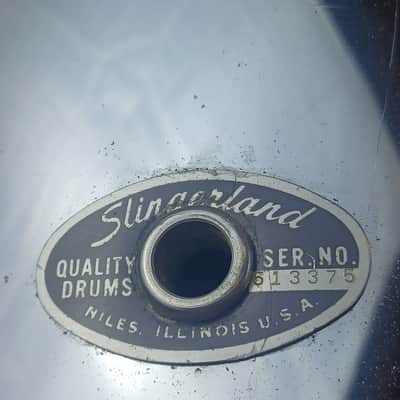 Slingerland 13x13"Chrome Over Wood Power Mega-Tom Magnum Vintage 5ply Maple Drum image 2