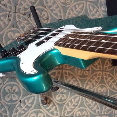 1993 Fender American Standard Longhorn Jazz Bass Metallic Caribbean Mist  With AVRI Hard Case! RARE image 8