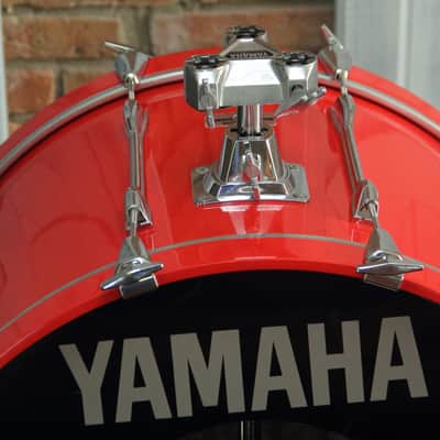 RARE Yamaha Recording Custom 9000 - hot red 22"x14 bass drum image 12