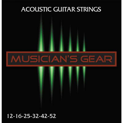 Musician's Gear 80/20 Bronze Acoustic Guitar Strings Light 5-Pack image 2