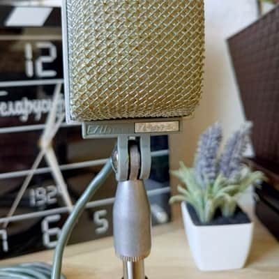 rear BEAG dynamic microphone EAG MD-16N (akg D12 type) 1970s XLR with stand image 14