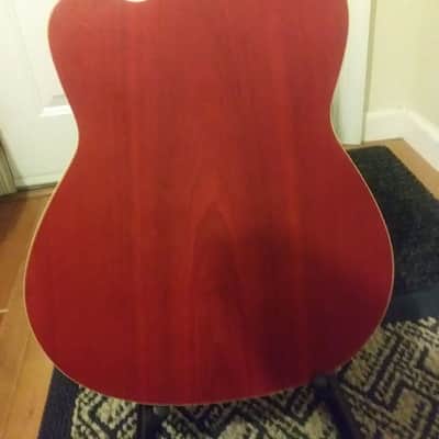 Sojing Electric/Acoustic Classical Guitar Cherry Matte Finish - New image 7