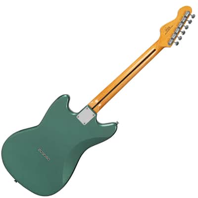 Vintage REVO Series 'Colt HH Twin' Hardtail Guitar - Metallic Sherwood Green (VRCT55MG) image 5