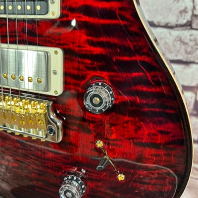 PRS Studio Wood Library 10 Top Flame Fire Redburst Mahagony Back Red Tiger Paisley image 3