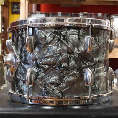 1960s Slingerland Gene Krupa Deluxe in Black Diamond Pearl 14x20 9x13 16x16 image 14