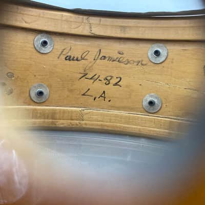 Steve Smith's Journey, David Frangioni Collection, Slingerland "Jamo Special"- 5.5x14" Radio King. SIGNED! #073. (DF2 Sling #1) image 5